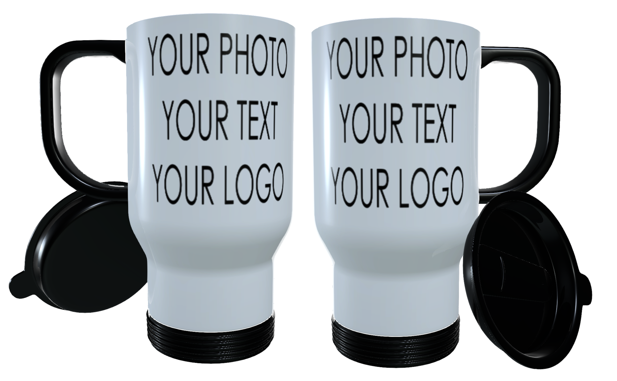 Customise Your Own Travel Mug, With Your Text/Image - Click Image to Close